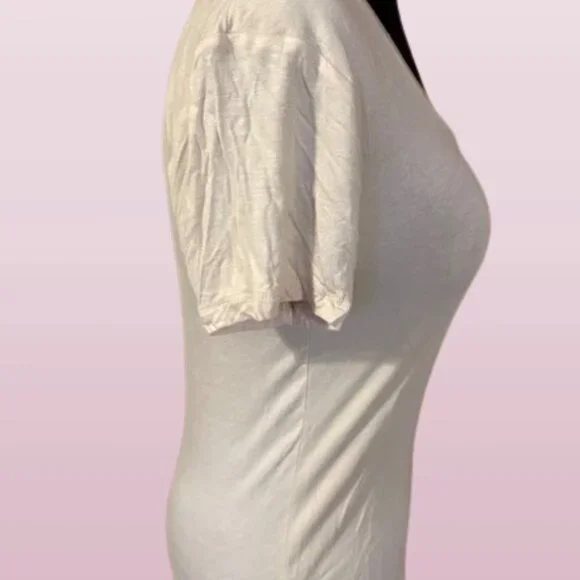 Beige Scoop Neck T Shirt  T1464M  NWT Boutique - Picture 2 of 6